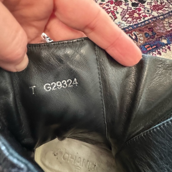 CHANEL Black Leather Lace-Up Boots - Picture 6 of 8